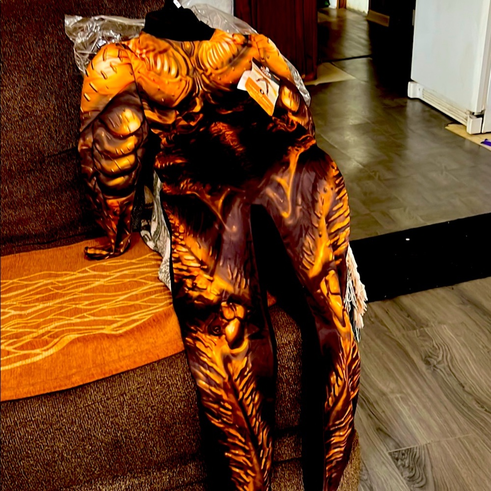 Orange and Black Muscle Costume
